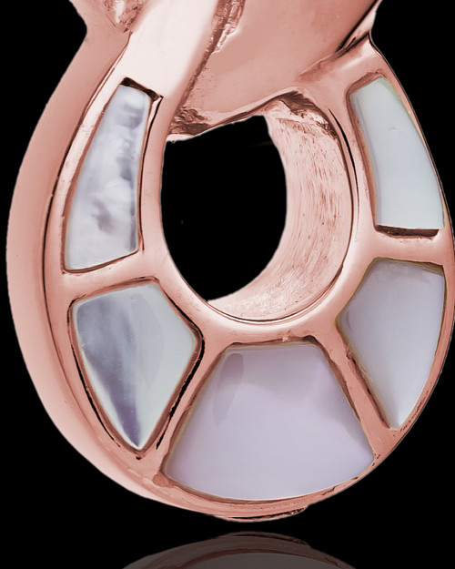 14K Rose Gold 2 Person Contemporary Companion Infinity Ash Pendant