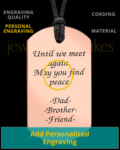 Copper Dog Tag Thumbprint Pendant