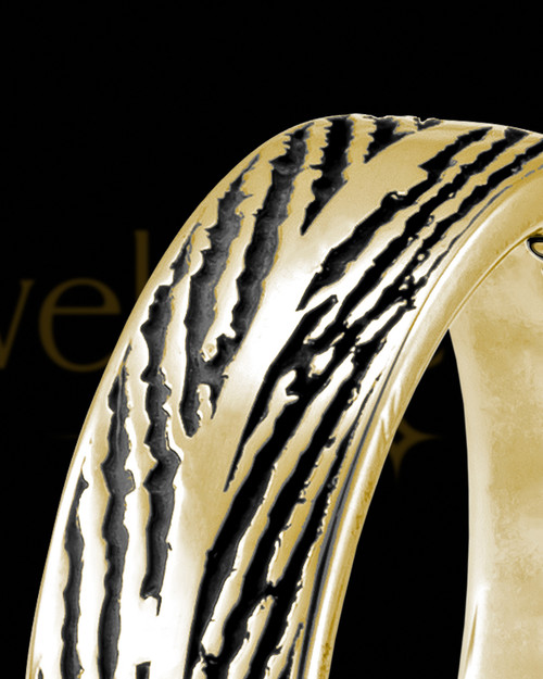 Ladies Solid 14k Gold Two Print Thumbprint Ring