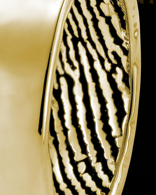 Men's Solid 14k Gold Hammered Thumbprint Ring