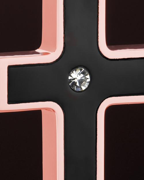 Stainless Rose Gold with Black Jewelry Urn Truthful Cross