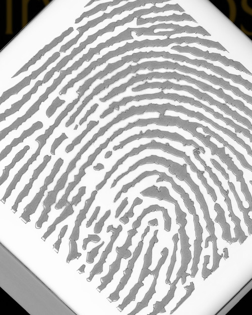 Stainless Beloved Diamond Thumbprint Pendant