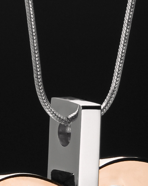 Urn Locket Stainless Rose Gold and Black Gracious Heart