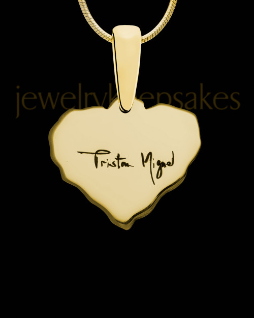 Tiffany Style Heart Swivel Fingerprint Pendant - PG104012