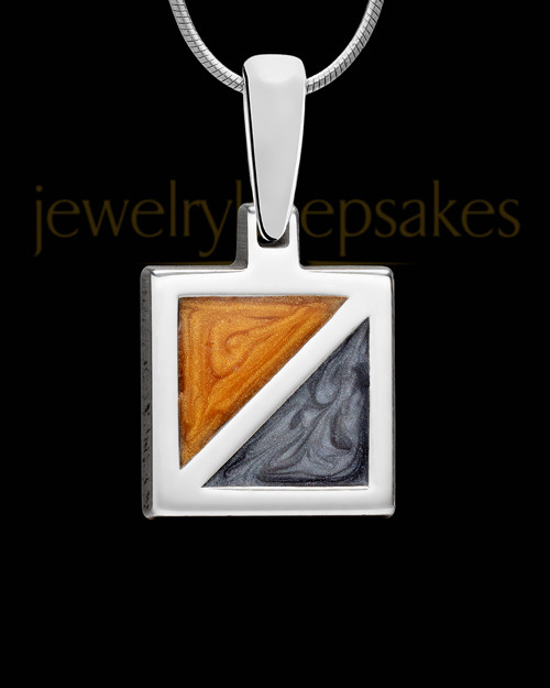 Solid 14K White Gold Love Squared Ash Jewelry
