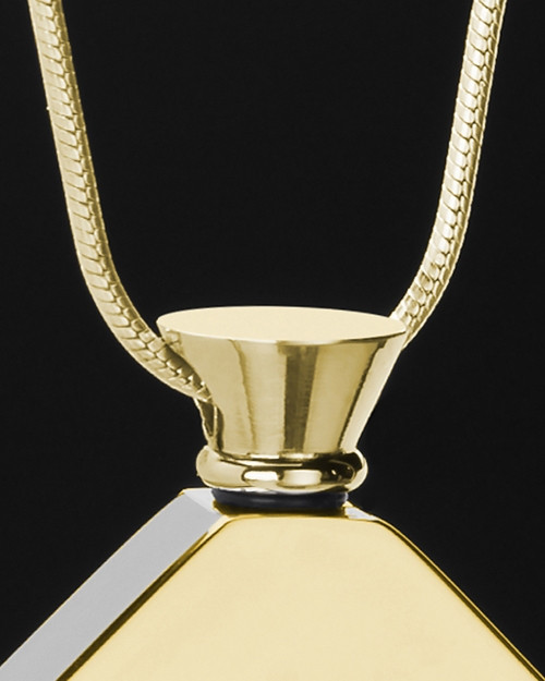 Stainless Gold Plated Beloved Diamond Cremation Keepsake