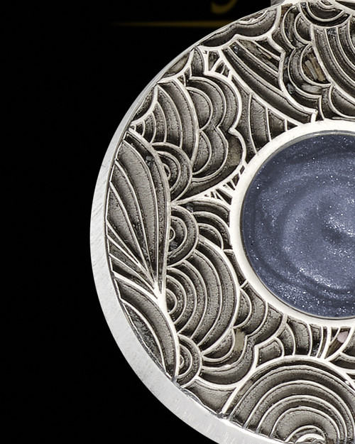 Solid 14K White Gold Round Smoky Ash Jewelry