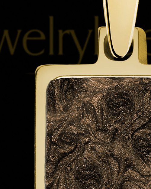 Solid 14K Gold Fortuna Rectangle Ash Jewelry