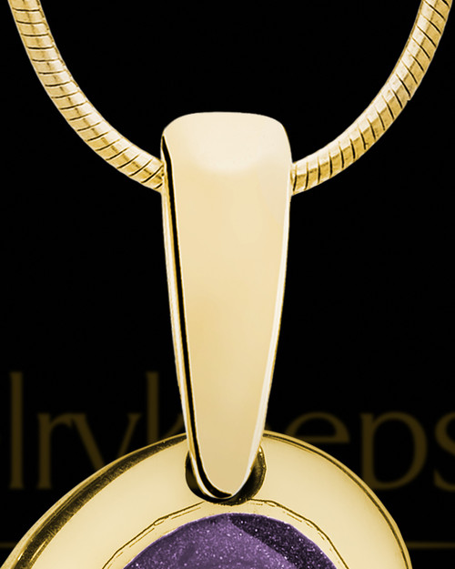 Heart Within Gold Plated with Sangria Ash Jewelry