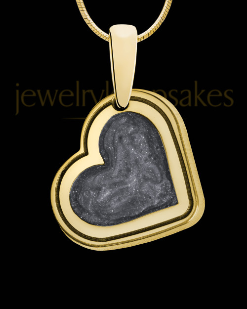 Beltview Side Heart Gold Plated Ash Jewelry
