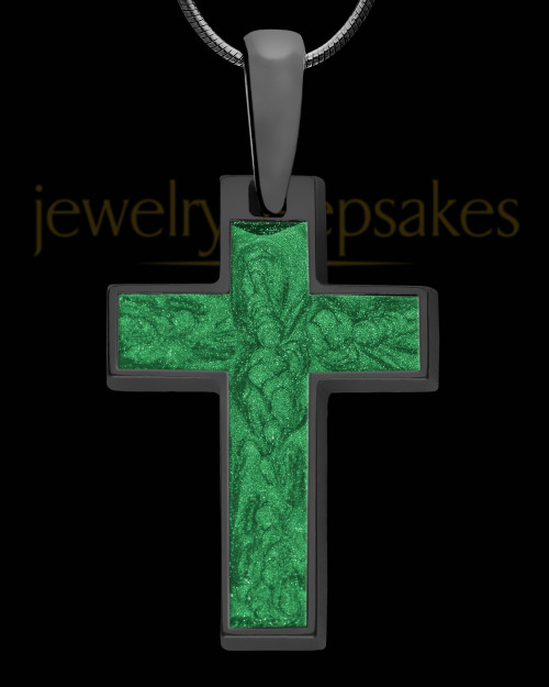 Treeline Trail Cross Black Finish Ash Jewelry