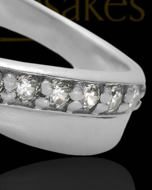 Ladies Botinelli Black Blaze Opal Silver Ash Ring