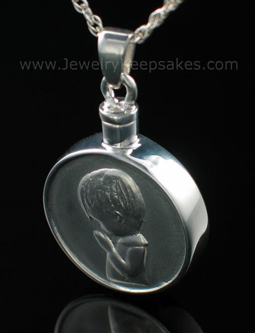 Cremains Pendant Sterling Silver Boy