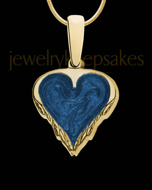 Solid 14K Gold Skyline Heart Ash Jewelry