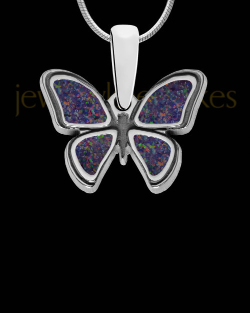 Solid 14K White Gold Orleans Butterfly Ash Jewelry