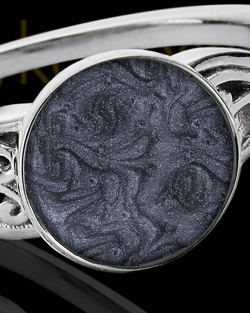 Ladies Abigail with Graphite Silver Ash Ring