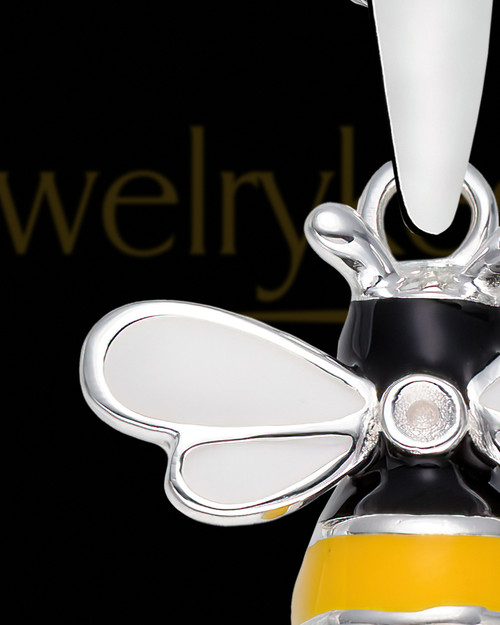 Sterling Silver Cheery Bumble Bee Charm For Ashes
