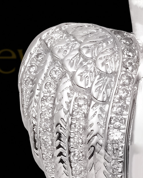 Sterling Silver Veiled Heart Cremation Necklace