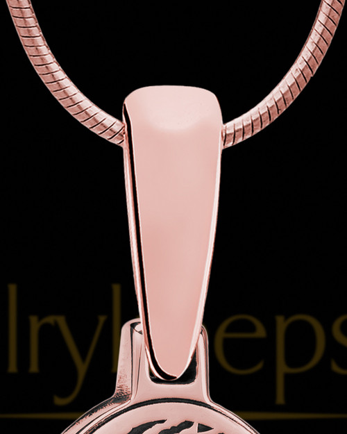 Oval Thumbprint Rose Gold Plated Pendant With Signature