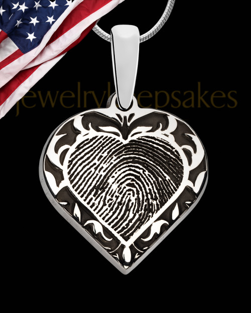 Personalized Half Heart Fingerprint Necklace Memorial Keepsake Stainless  Steel Engraved Actual Thumb Print Jewelry Engraving with Gift Box [Rose  Gold] - Walmart.com