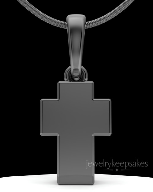 Black Plated Blessed Cross Permanently Sealed Jewelry