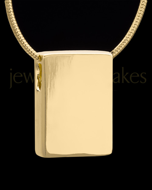Gold Plated Natural Rectangle Permanently Sealed Jewelry