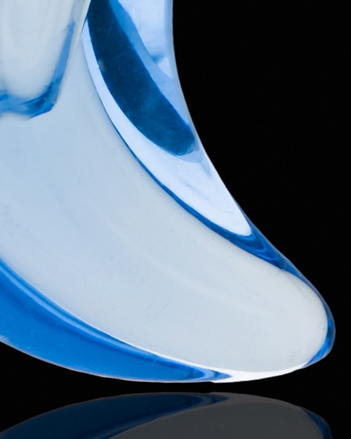 Ash Jewelry Blue Crescent Glass Locket