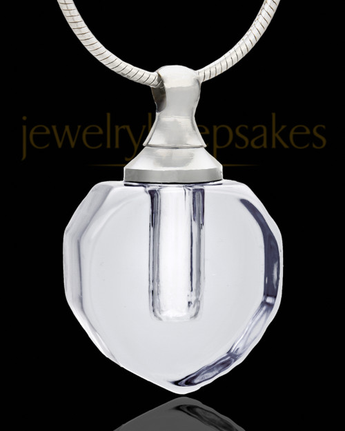 Pendant Keepsake Sheer Teardrop Glass Locket