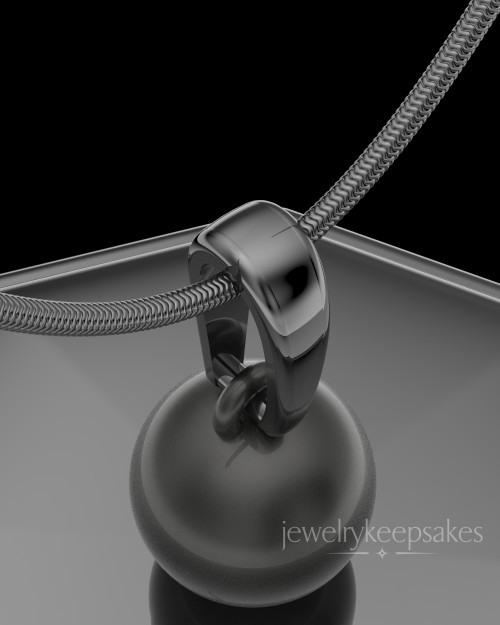 Black Plated Spherical Permanently Sealed Waterproof Keepsake Jewelry