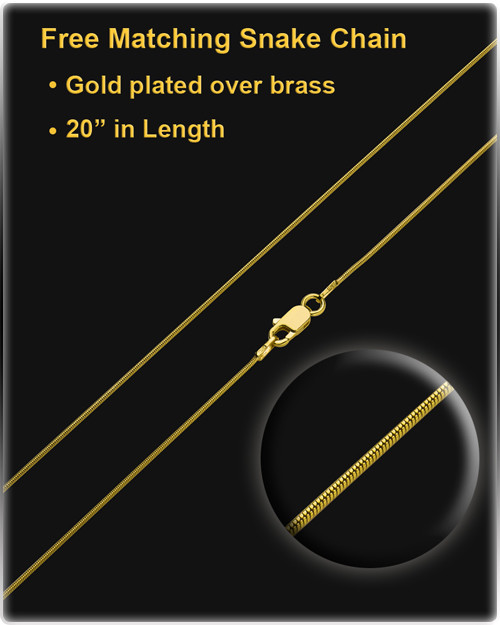 Gold Plated Vigilance Cremation Urn Pendant