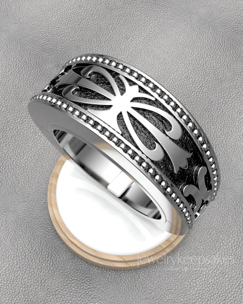 Sterling Silver Men's Baron Permanently Sealed Waterproof Cremation Ring