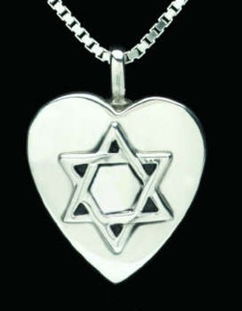 Memorial Necklace Sterling Silver Star of David