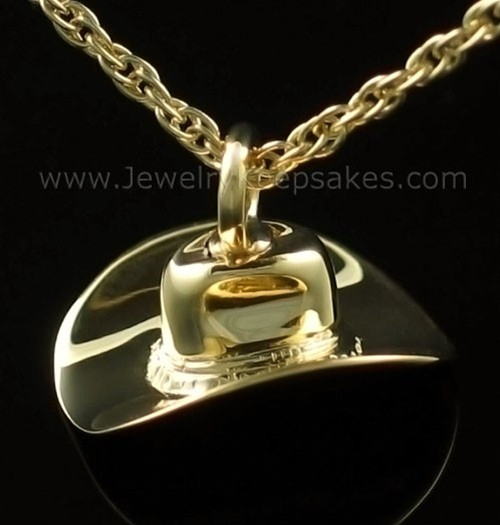 Cremains Locket Gold Plated Hat