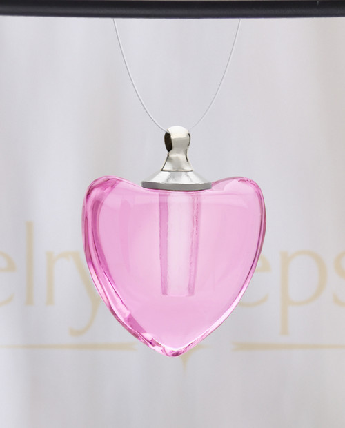 Pink Pristine Heart Glass Reflection Pendant