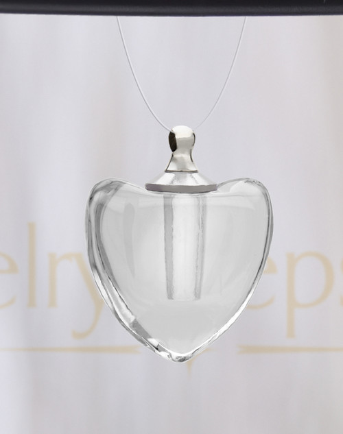 Pristine Heart Glass Reflection Pendant