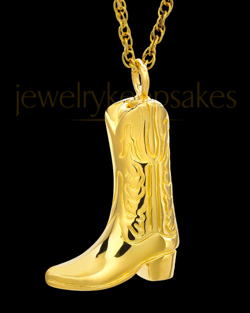 Remembrance Pendant Gold Plated Boot