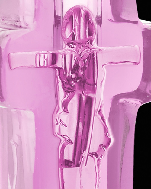 Cremains Jewelry Rose Faithful Cross Glass Locket