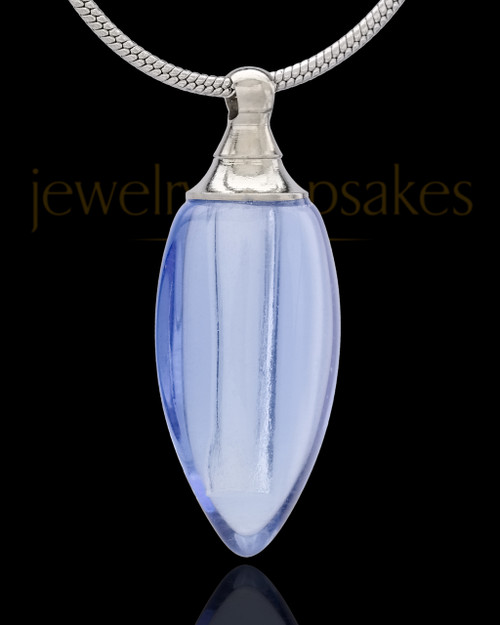 Urn Necklace Blue Fallen Tear Glass Locket