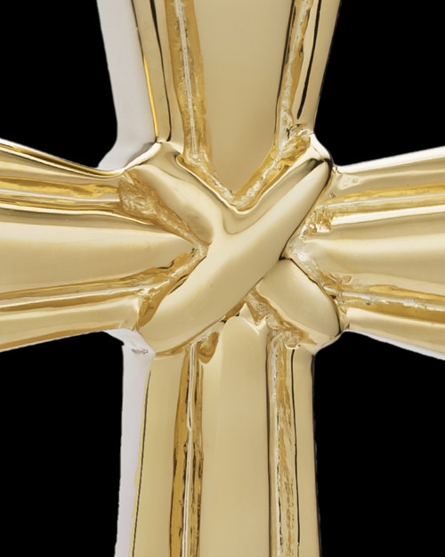 Cremation Ash Jewelry Antique 14K Gold Plated Wrapped Cross