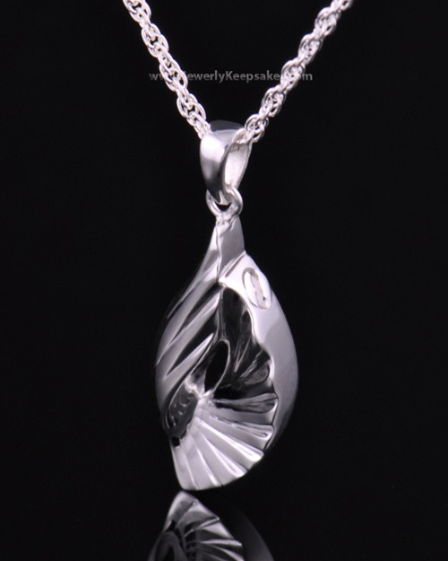 Memorial Pendant Sterling Silver Wings Keepsake