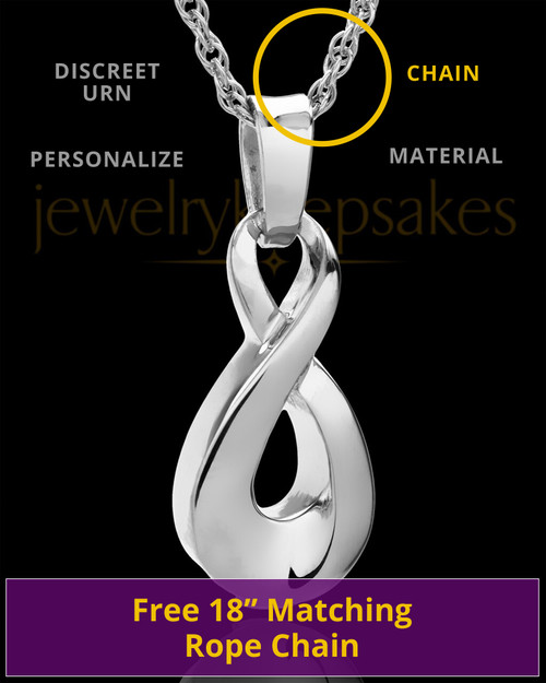 Urn Locket Necklace For Ashes Sterling Silver With Engraving