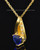 Gold Plated Midnight Blue Cremation Necklace