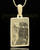 Photo Engraved Rectangle Pet Pendant Gold Plated over Stainless Steel