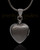 Black Plated Gentle Heart Urn Pendant