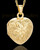 Cremation Jewelry 14K Gold Daisy Heart Keepsake