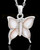 Cremation Charm Sterling Silver Dewy Butterfly Keepsake