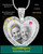 October Gem Heart Birthstone Stainless Photo Pendant