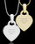 April Gold Small Photo Engraved Heart Pendant