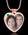 May Rose Gold Plated Heart Photo Engraved Cremation Pendant