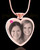 October Rose Gold Plated Heart Photo Engraved Cremation Pendant